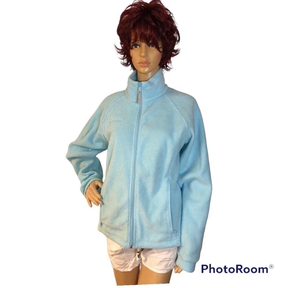 BABY BLUE COLUMBIA FLEECE JACKET